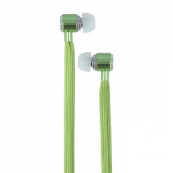 Forever słuchawki przewodowe Swing Music sznurówka dokanałowe jack 3,5mm zielony