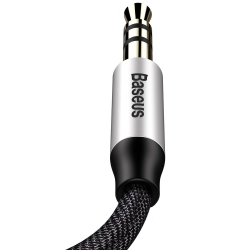Baseus kabel audio Yiven M30 jack 3,5 mm - jack 3,5 mm 1,5 m srebrno-czarny-17810