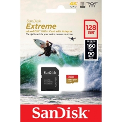 SanDisk karta pamięci 128GB microSDXC Extreme UHS-I U3 160 / 90MB/s ActionCam + adapter-22813