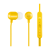 Acme Europe słuchawki przewodowe HE21Y dokanałowe żółte z mikrofonem-29163