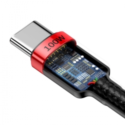 Baseus kabel Cafule PD USB-C - USB-C 2,0 m 5A czerwono-czarny 100W-29341