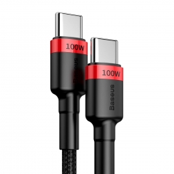 Baseus kabel Cafule PD USB-C - USB-C 2,0 m 5A czerwono-czarny 100W-29340