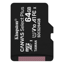 Kingston karta pamięci 64GB microSDHC Canvas Select Plus kl. 10 UHS-I 100 MB/s