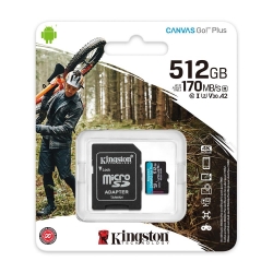 Kingston karta pamięci 512GB microSDXC Canvas Go! Plus kl. 10 UHS-I 170 MB/s + adapter-33492