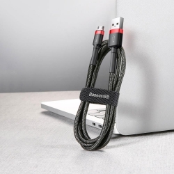 Baseus kabel Cafule USB - microUSB 2,0 m 1,5A czarno-czerwony-50815