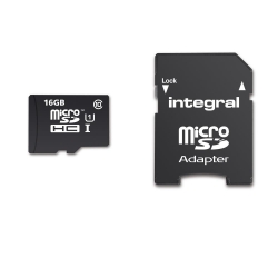 Integral karta pamięci 16GB microSDHC kl. 10 UHS-I 90 MB/s + adapter-50890