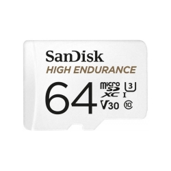 SanDisk karta pamięci 64GB microSDXC High Endurance V30 + adapter