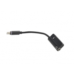 adapter / przejściówka audio do Apple Lightning do Mini Jack 3.5 mm (black)-9113
